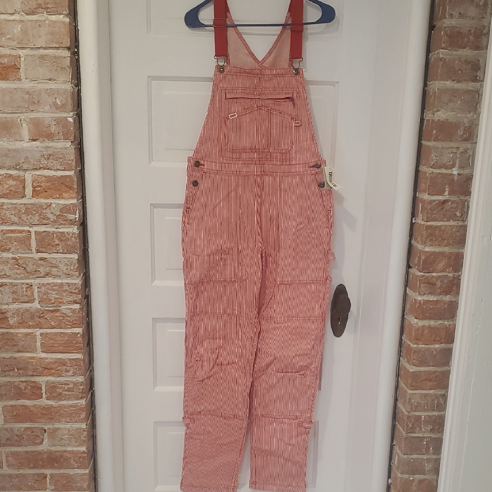 Duluth Red Striped Overalls